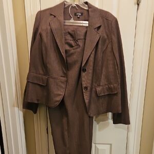 Ladies Brown Tweed Two-Piece Suit Set Size 18W Designer RAFAELLA